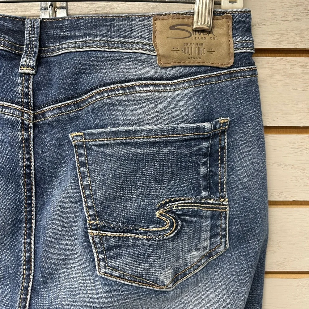 Silver Jeans Women's Faded Blue Skinny Jean Capri - Picture 7 of 7